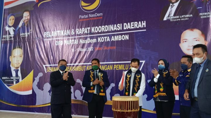 Moritsz Tamaela Kembali Pimpin DPD Partai Nasdem kota Ambon