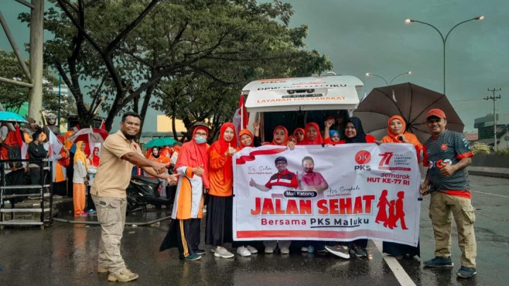 PKS Maluku Gelar Jalan Sehat Rayakan HUT RI ke-77
