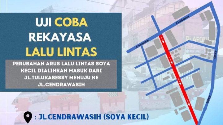 Urai Kemacetan, Dishub Lakukan Uji Coba Rekayasa Lalu Lintas