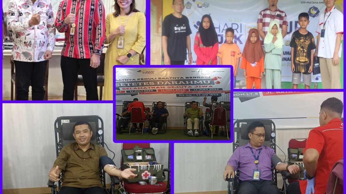 KPP Pratama Ambon.  Sebagai Melalui Donor Darah
