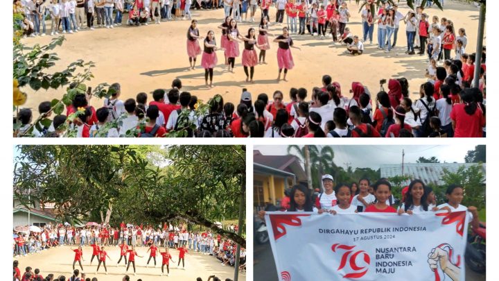 SMPN 9 Ambon Gelar Gerak Jalan Santai Meriahkan HUT RI