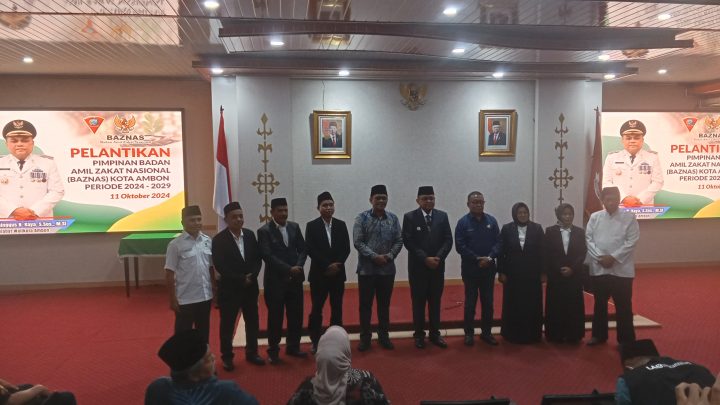 Pimpinan Baznas Kota Ambon Periode 2024-2029 Resmi Dilantik 