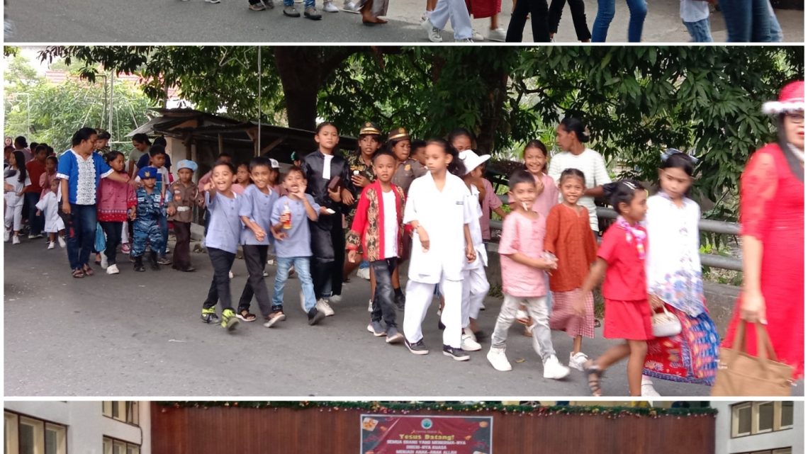 700an Anak SMTPI Jemaat Imanuel Amahusu Gelar Karnaval Sambut Minggu adventus