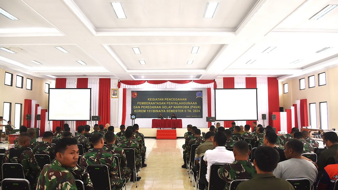 Korem 151/Binaiya Sosialisasi P4GN,Cegah Penyalahgunaan dan Peredaran Gelap Narkoba