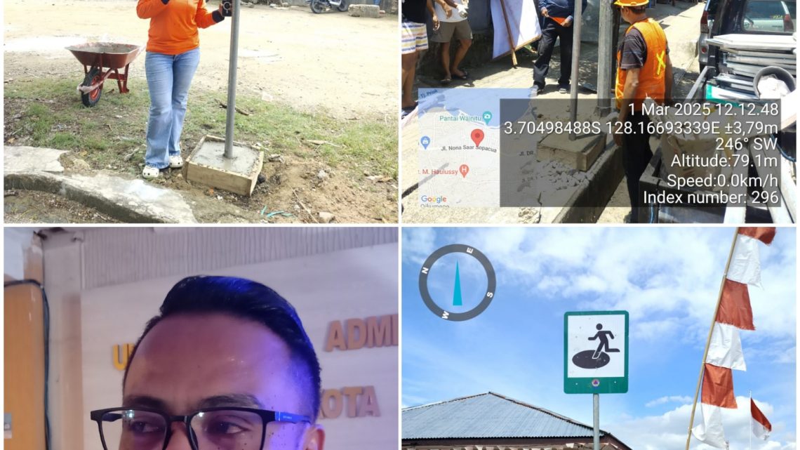 BPBD kota Ambon Terima Bantuan BNPB Pasang 216 Rambu Evakuasi