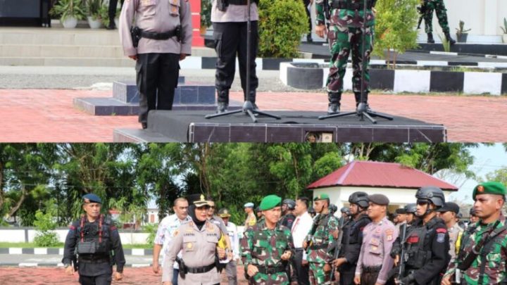 Kapolres Buru Pimpin Apel Gelar Pasukan Persiapan PSU dan PUSS