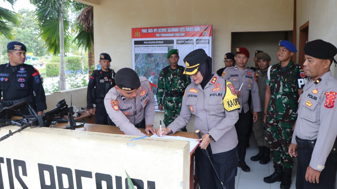 Kapolres Buru dan Forkopimda Tinjau Operasi Ketupat Salawaku 2025