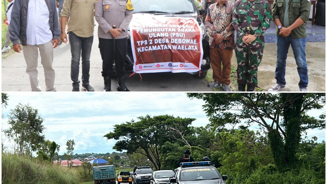 Kapolres Buru Pimpin Pengawalan kotak Suara ke Balai Desa Debowae