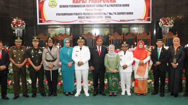 Kapolres Buru Hadiri Rapat Paripurna DPRD Bahas Masa Jabatan Bupati Periode 2025–2030