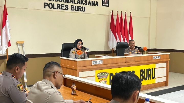 Kapolres Buru Pimpin Anev Mingguan, Evaluasi Kinerja dan Tingkatkan Soliditas Jajaran