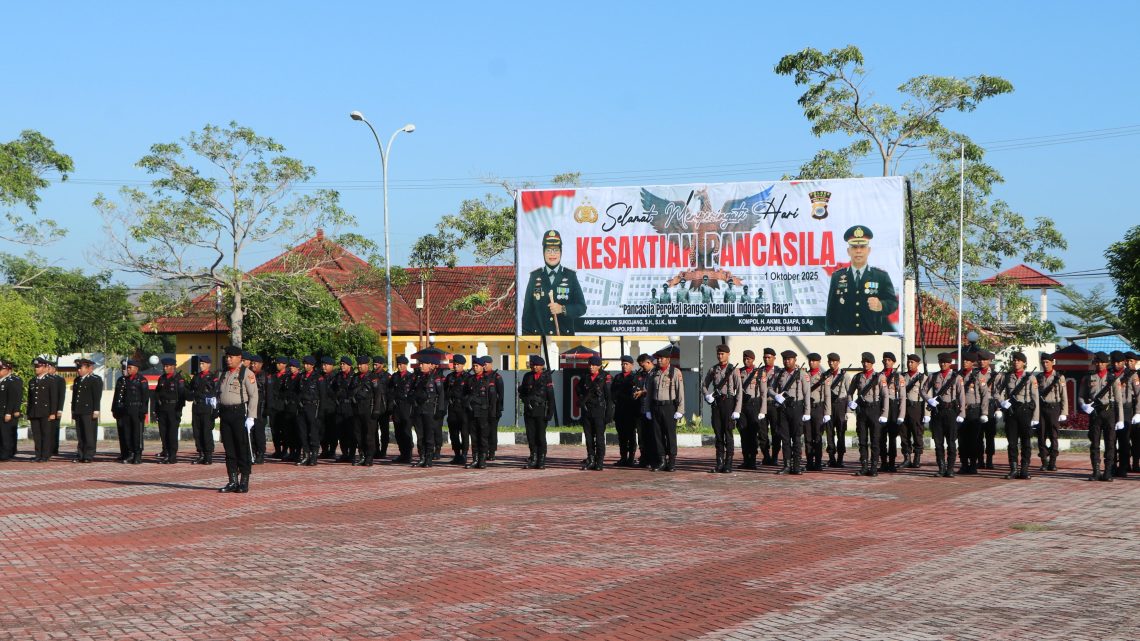 Waka Polres Buru Kompol H. Akmil Djapa Pimpin Upacara Hari Kesaktian Pancasila