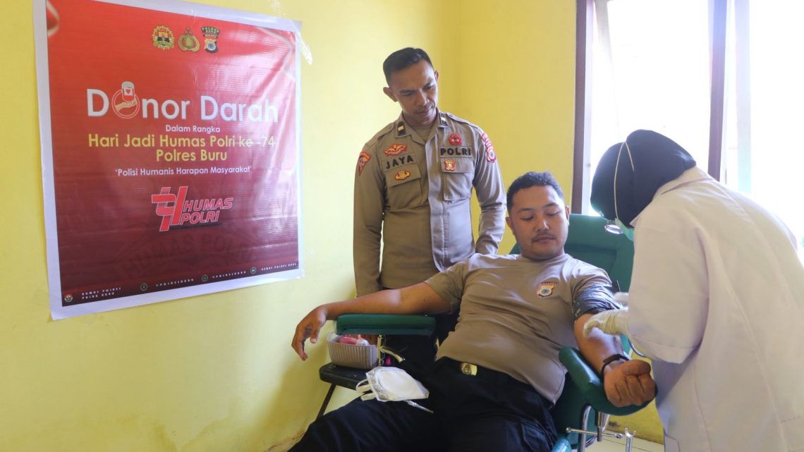 Polres Buru Gelar Donor Darah, Wujud Nyata Polisi Humanis
