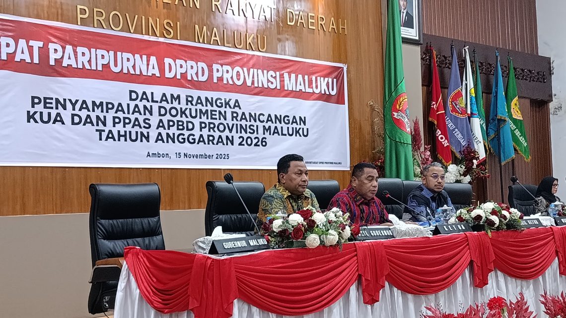 Rapat Paripurna DPRD Maluku, Wagub Sampaikan Rancangan KUA-PPAS Tahun 2026