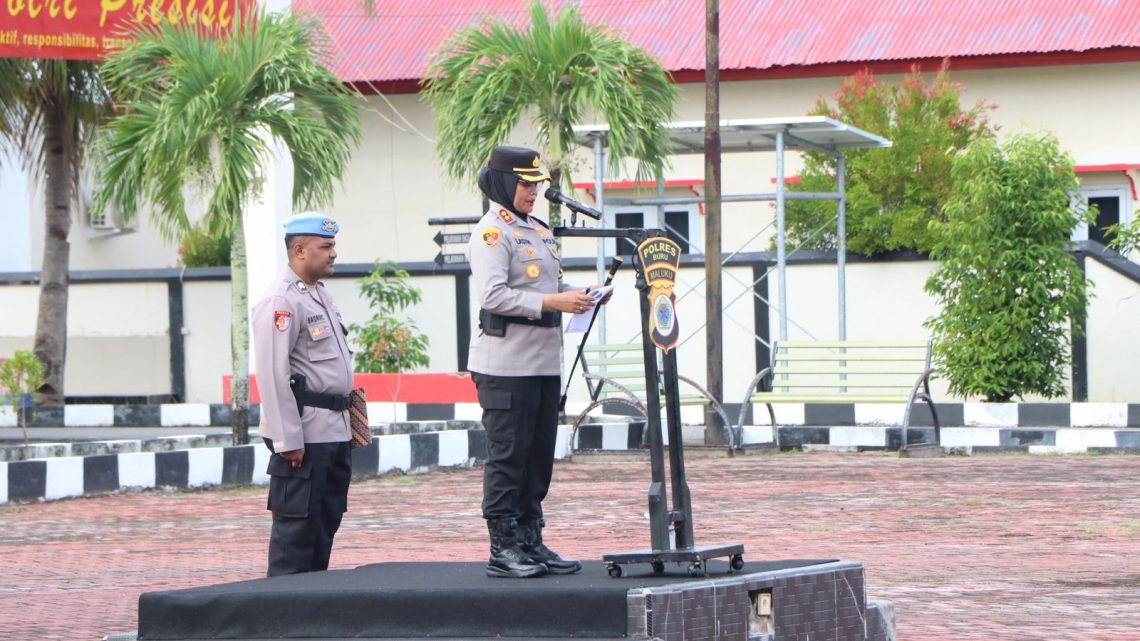 Polres Buru Gelar Apel Pasukan Operasi Zebra Salawaku 2025