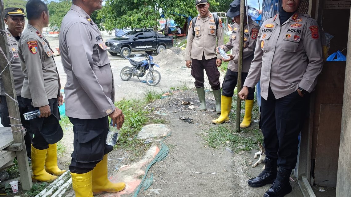 Kapolres Buru dan Tim Polda Maluku Tinjau Pengamanan Gunung Botak