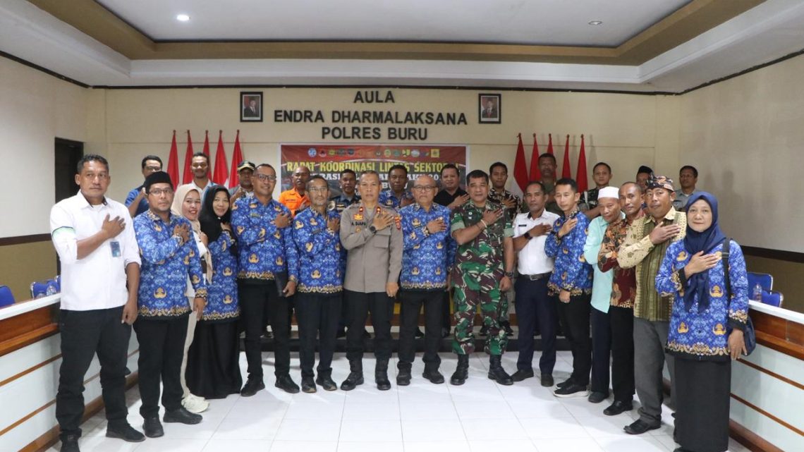 Polres Buru Gelar Rapat Koordinasi Lintas Sektoral Operasi Lilin Salawaku 2025,