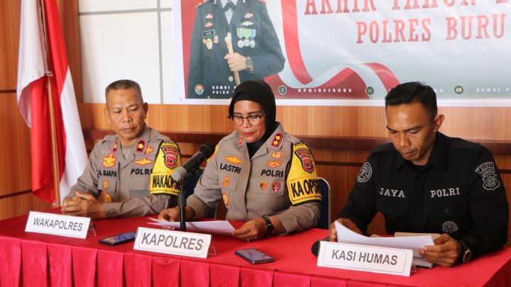 Kapolres Buru Paparkan Kinerja Penegakan Hukum