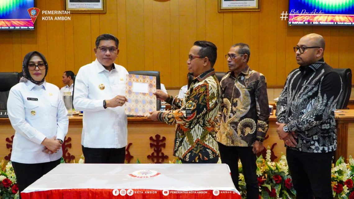 Pemkot Ambon- DPRD Sepakat Tandatangani KUA -PPAS Tahun 2025