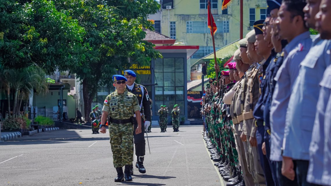 Kasdam XV/Pattimura Pimpin Upacara Gelar Operasi Gaktib dan Yustisi TA 2026