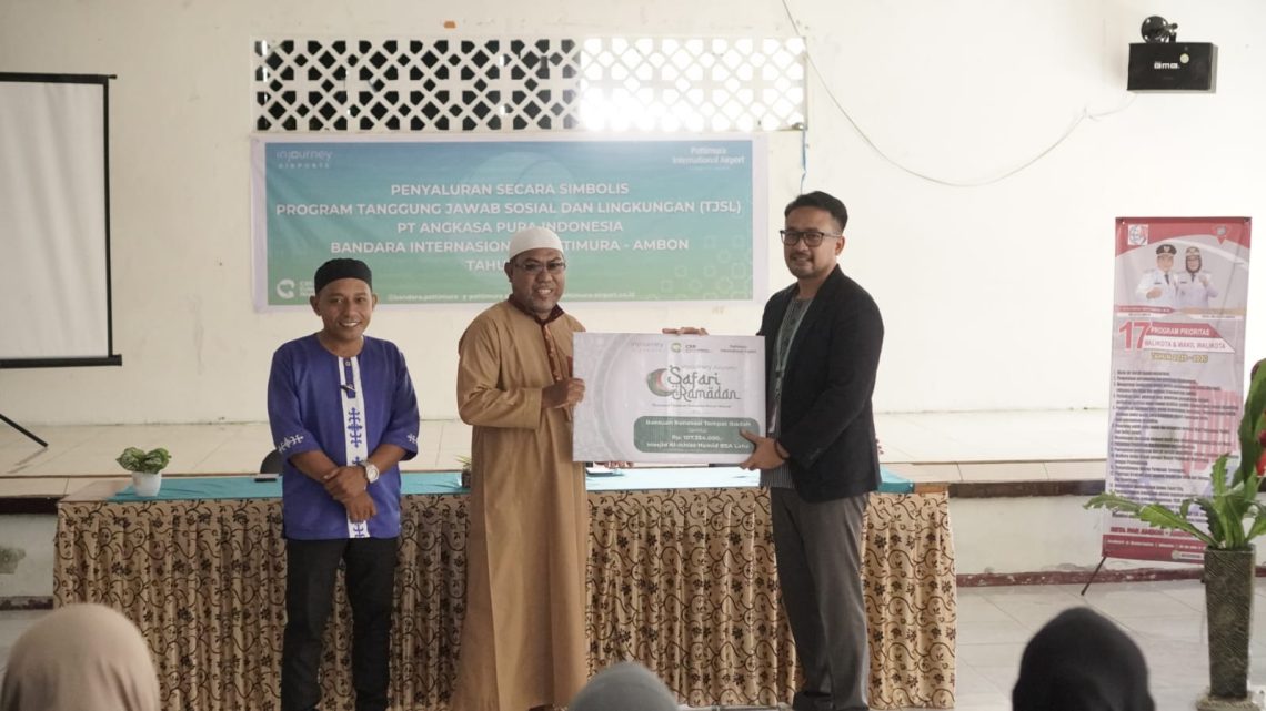 Bandar Udara Internasional Pattimura Ambon Salurkan Bantuan Injourney Airports Safari Ramadhan ke Negeri Laha 