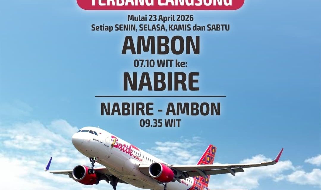 Bandara Internasional Pattimura Ambon dan Batik Air Resmi Luncurkan Rute Baru Ambon -Nabire