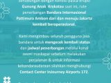 Rute Penerbangan Ambon-Jakarta-Ambon Kembali Normal 