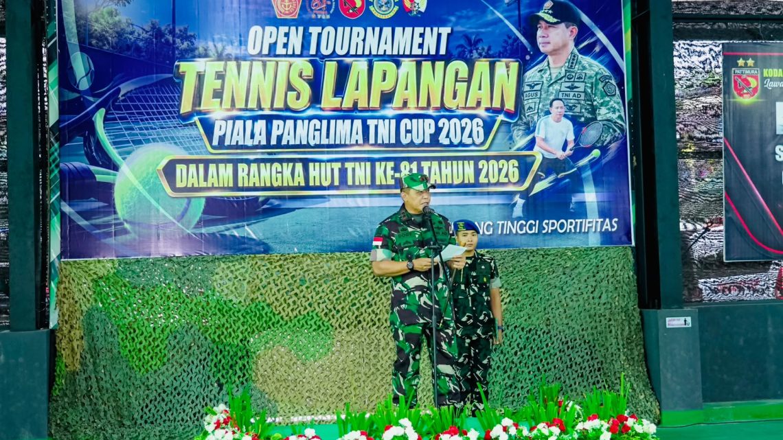 Buka Piala Panglima TNI 2026, Pangdam XV/Pattimura Dorong Kebangkitan Tenis Lapangan di Maluku