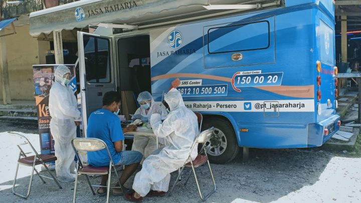 PT Jasa Raharja Cabang Maluku Gandeng  Dokter Biddokes Polda Maluku Gelar Rapid Test Gratis