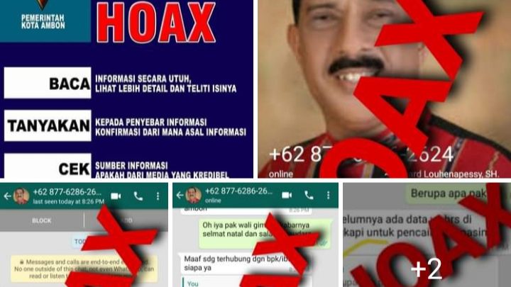 Pelaku Penyebar Hoax Bereaksi, Walikota Ambon Lapor Polisi