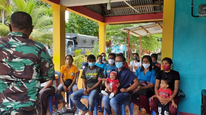 Konsistensi TNI-AL Laksanakan Program Serbuan Vaksin di Maluku