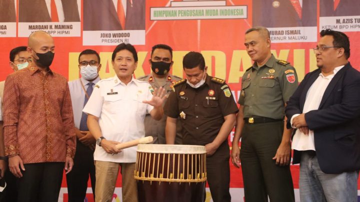 Penjabat Sekda Sadali Ie Buka Rakerda BPD HIPMI Maluku,