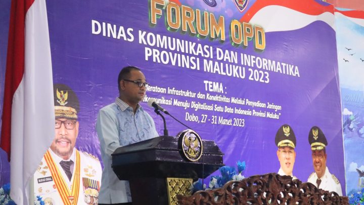 Titus Renwarin Sampaikan Harapan Gubernur pada Forum OPD Diskominfo se-Maluku di Aru