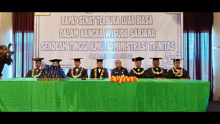Ini Harapan Gubernur Yang Disampaikan Huwae Pada Wisuda Sarjana Ke-38 STIA Trinitas Ambon