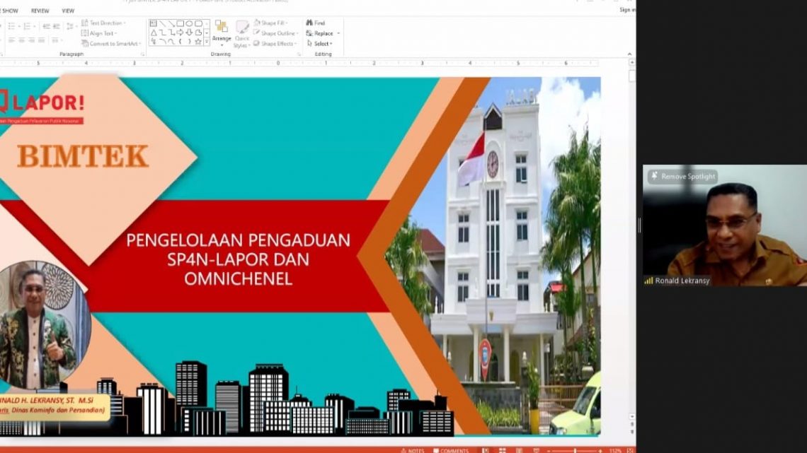 Diskominfosandi Gelar Bimtek Pengelolaan Pengaduan SP4N-LAPOR dan Omnichane