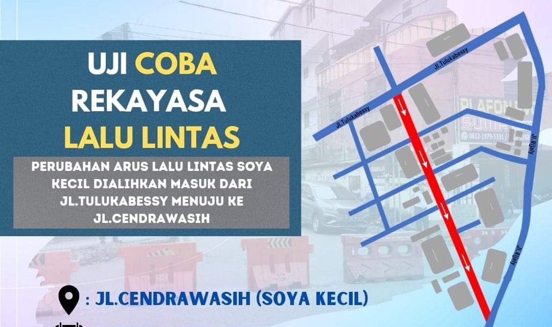 Urai Kemacetan, Dishub Lakukan Uji Coba Rekayasa Lalu Lintas