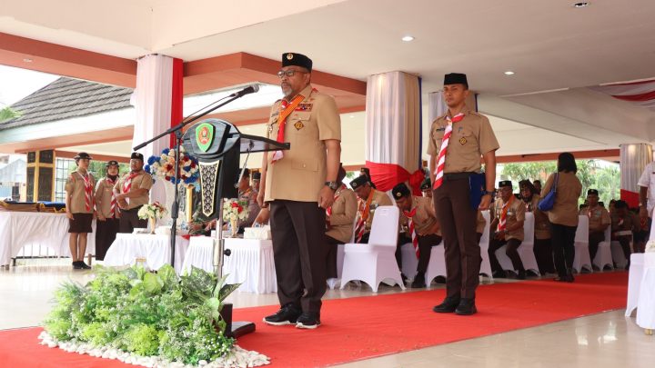 Gubernur MI Jadi Pembina Upacara Peringatan Hari Pramuka ke 62