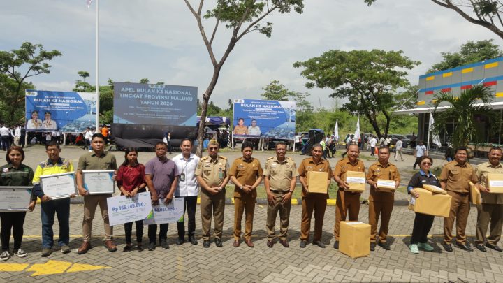 Pemprov Maluku Gelar Apel bendera Bulan K3