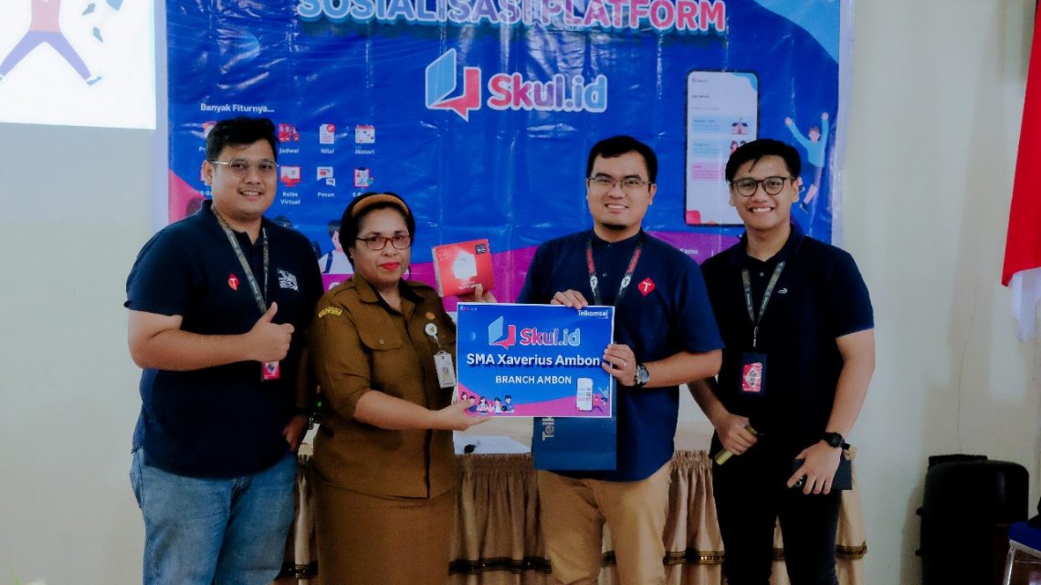 Telkomsel – SMA Xaverius Kota Ambon Sepakati Pemanfaatan Aplikasi Skul.Id