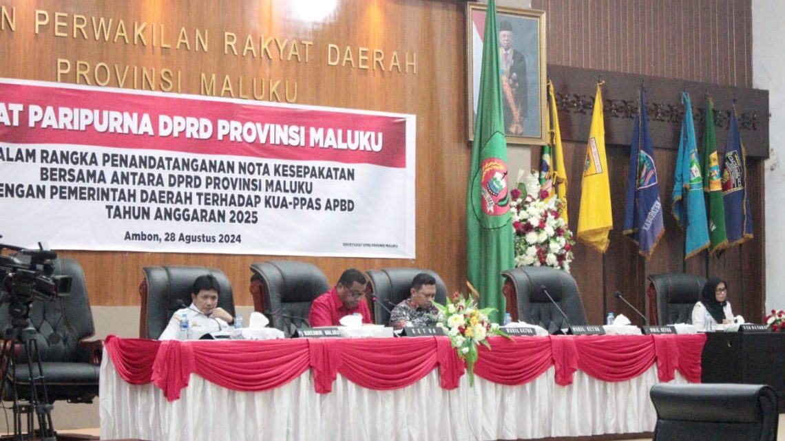 DPRD Maluku- Pemprov Gelar Penandatanganan Nota Kesepahaman KUA-PPAS 2025