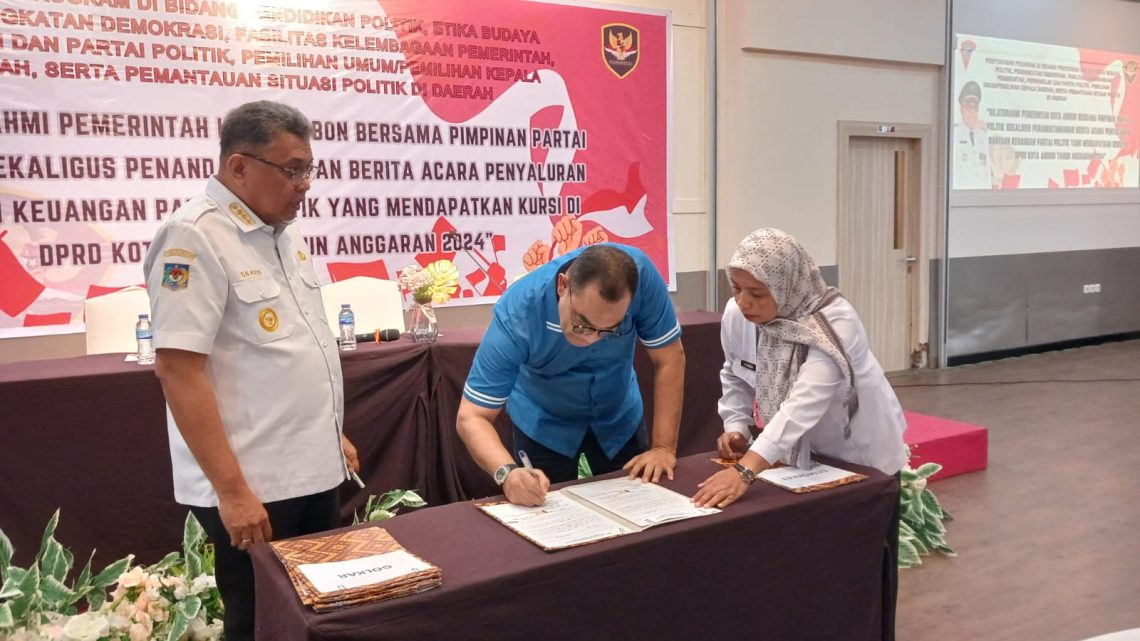 11 Parpol Pemenang Pemilu di DPRD Kota Ambon Terima Bantuan Keuangan dari Pemkot Ambon