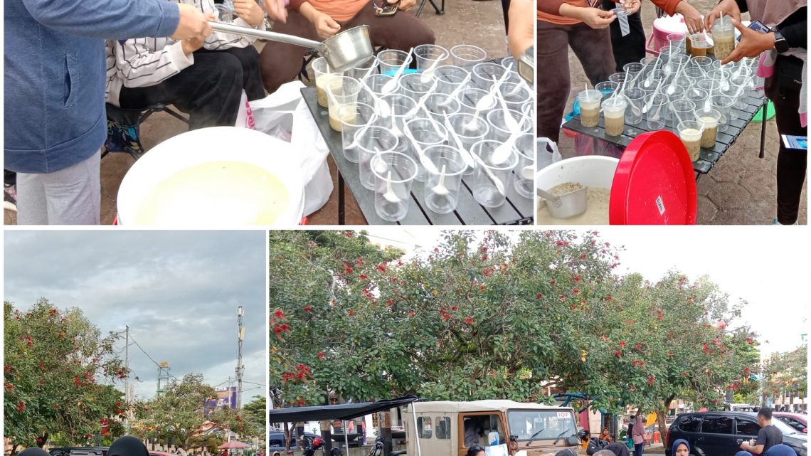 Tim Aman Turun Jalan, Bagi- Bagi Bubur Kacang Gratis