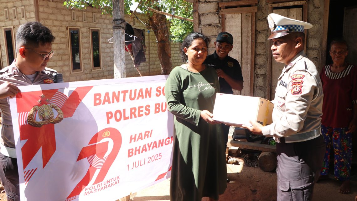 Jelang Hari Bhayangkara, Polres Buru Gelar Bakti Sosial 