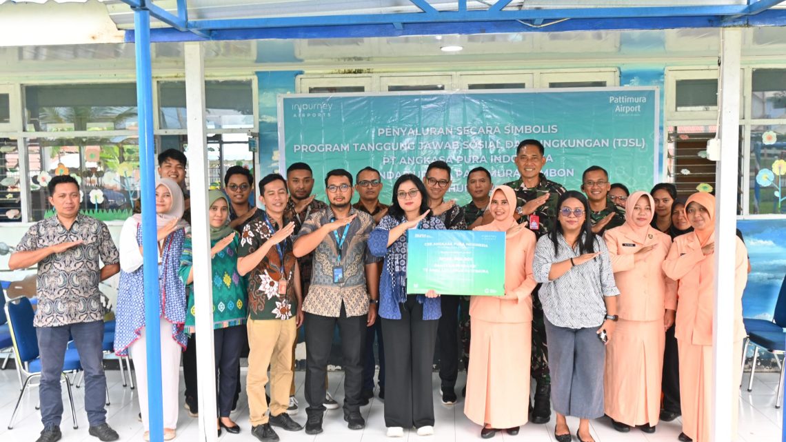 Bandara Pattimura Ambon Salurkan Bantuan Renovasi Sekolah TK Angkasa Lanud