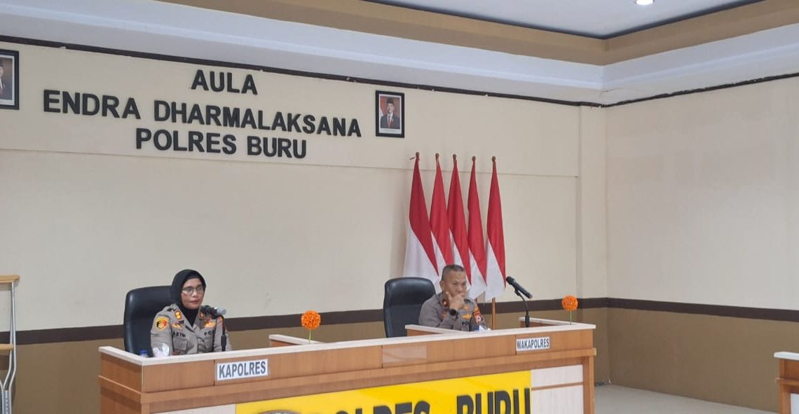 Kapolres Buru Ikuti Taklimat Awal Audit Kinerja Itwasum Polri Tahun Anggaran 2025 Secara Darin