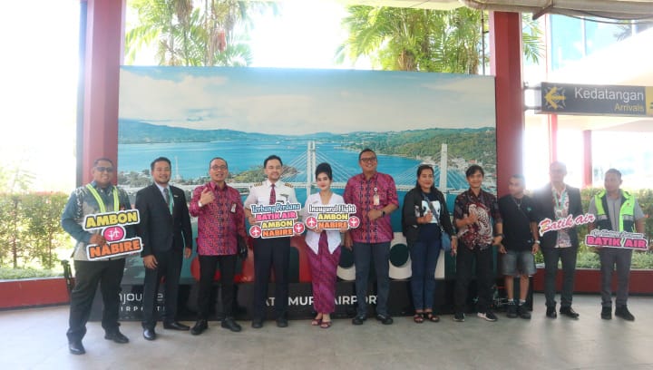Penerbangan Perdana Batik Air Rute Ambon- Nabire Resmi Dibuka, Disambut Bandara Internasional Pattimura 