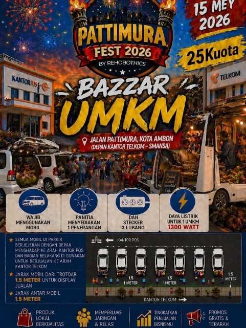 Disparbud Ambon Siap Gelar Pattimura Fest 2026, Dorong UMKM dan Ekonomi Kreatif