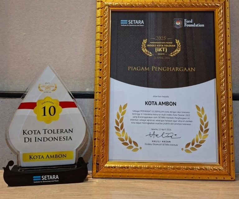 Kota Ambon Masuk 10 Besar, Kota Toleran di Indonesia