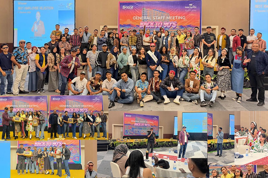 Hotel Santika Premiere Ambon Gelar  Staff Meeting Hotel Dengan Tema “BACK TO 90’S”