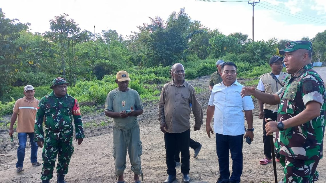 DANREM 151/BINAIYA Tinjau Lahan Pembangunan Yonif TP di SBT