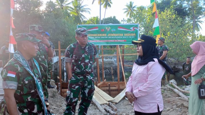 DANREM 151/BINAIYA Tinjau Jembatan Garuda di Seram Timur
